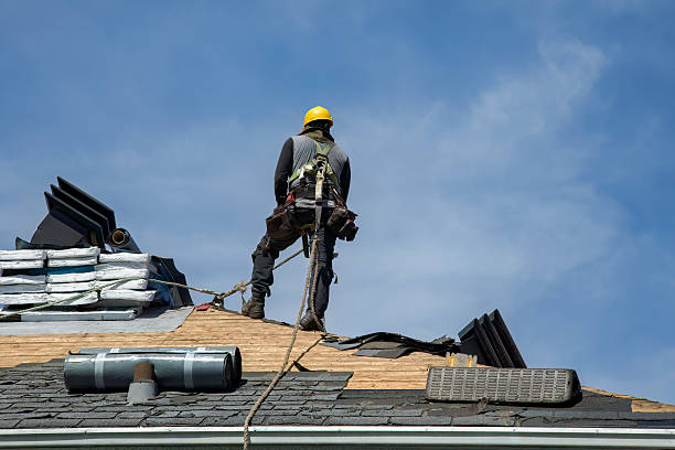 Professional Gutter Installation technician working in Beltsville, MD
